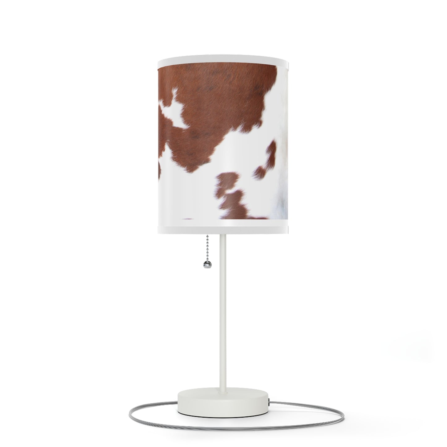 Lamp on a Stand- Brown Cowhide Print
