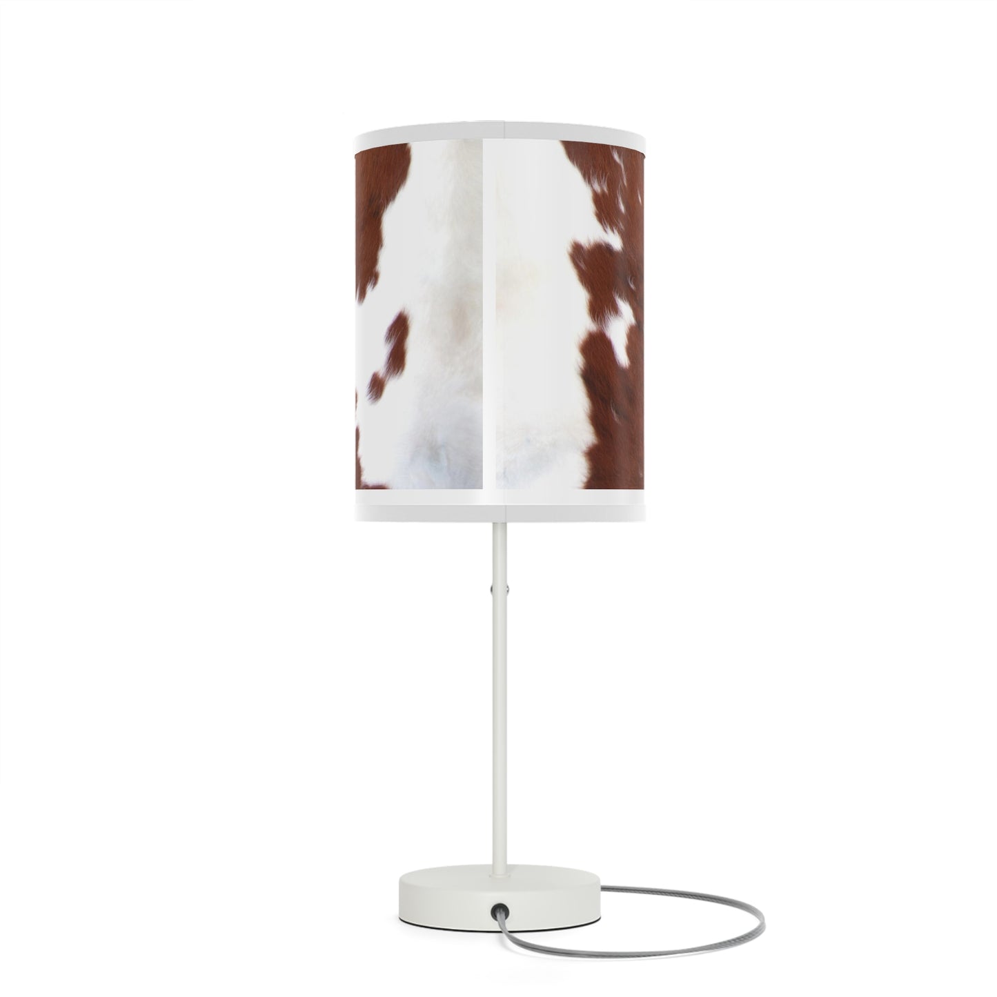 Lamp on a Stand- Brown Cowhide Print