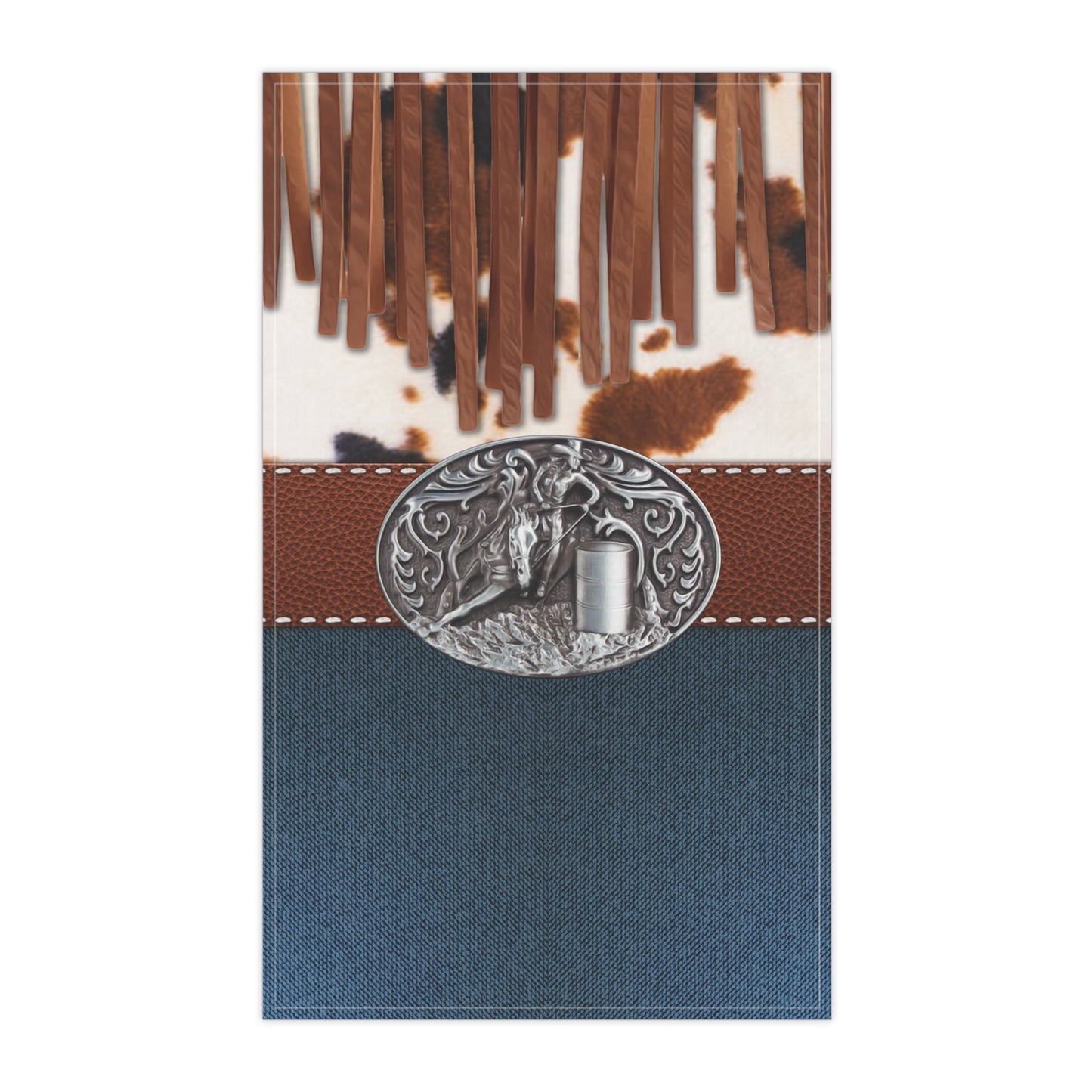 Kitchen Towel- Barrel Racer Denim/Tassle