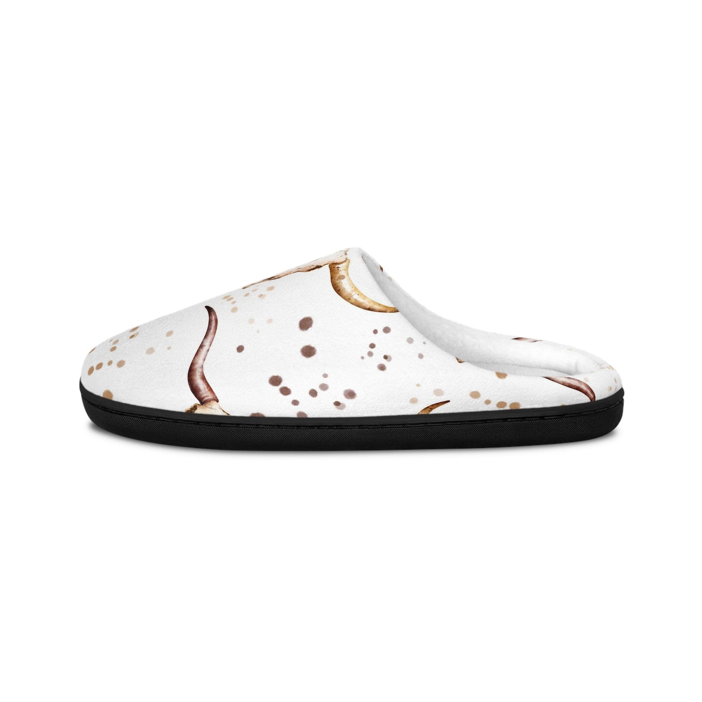 Women's Indoor Slippers- Steer Skull