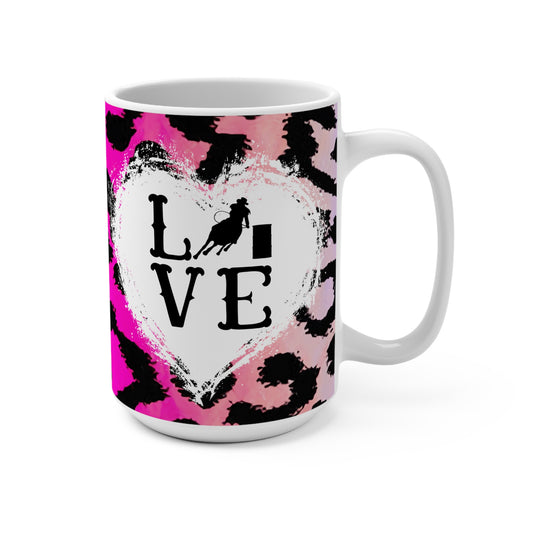 Mug 15oz- Barrel Racer Love on Pink