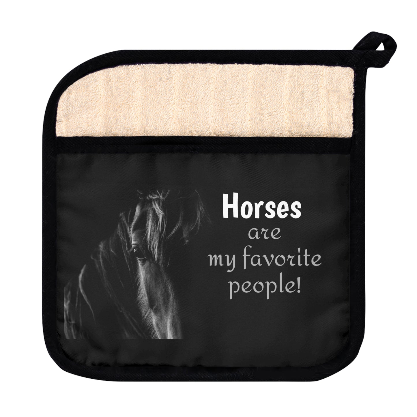 Horse Are My Favorite People Pot Holder with Pocket