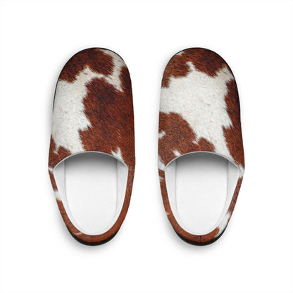 Women's Indoor Slippers- Cowprint