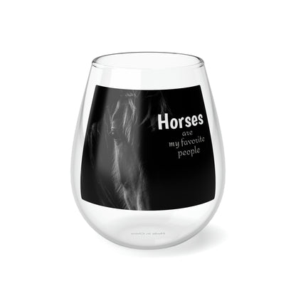 Horses Are My Favorite Stemless Wine Glass