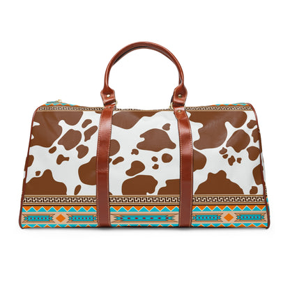 Waterproof Travel Bag- Cowprint Western