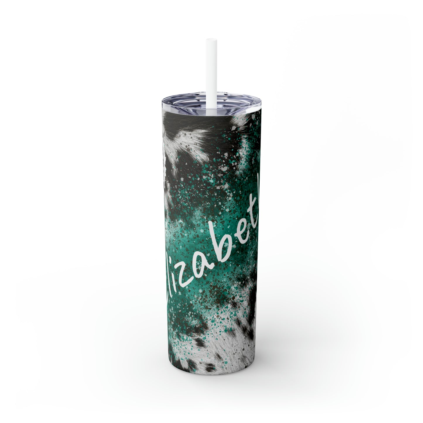 Personalized Skinny Tumbler with Straw, 20oz- Turn N Burn