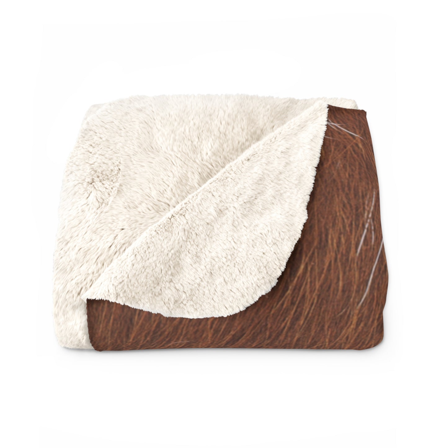 Sherpa Fleece Blanket- Cowprint Belt Buckle