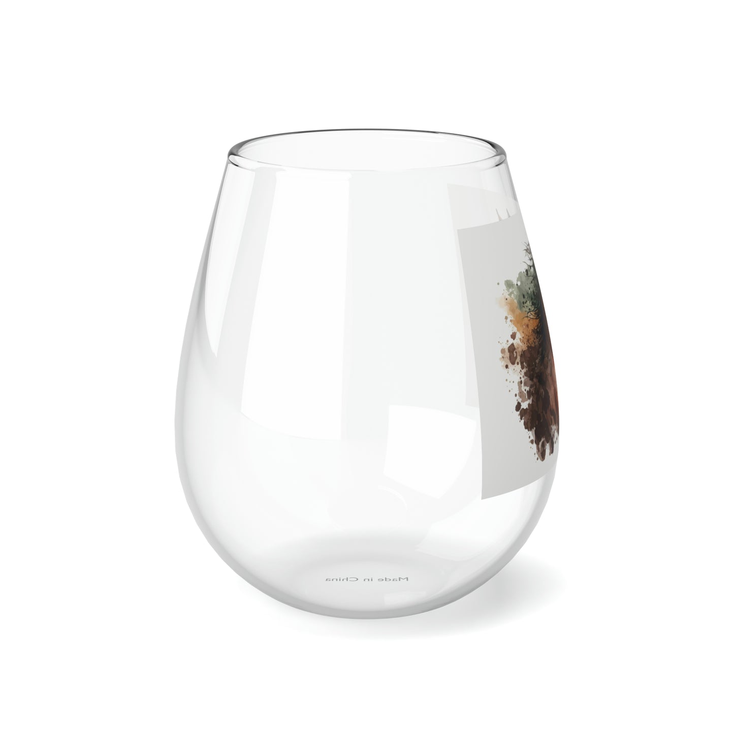 Stemless Wine Glass, 11.75oz- Horse