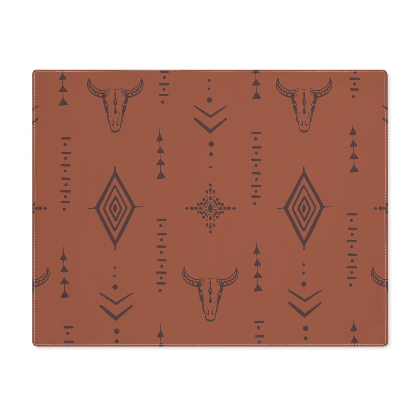 Placemat, 1pc- Brown Western Country