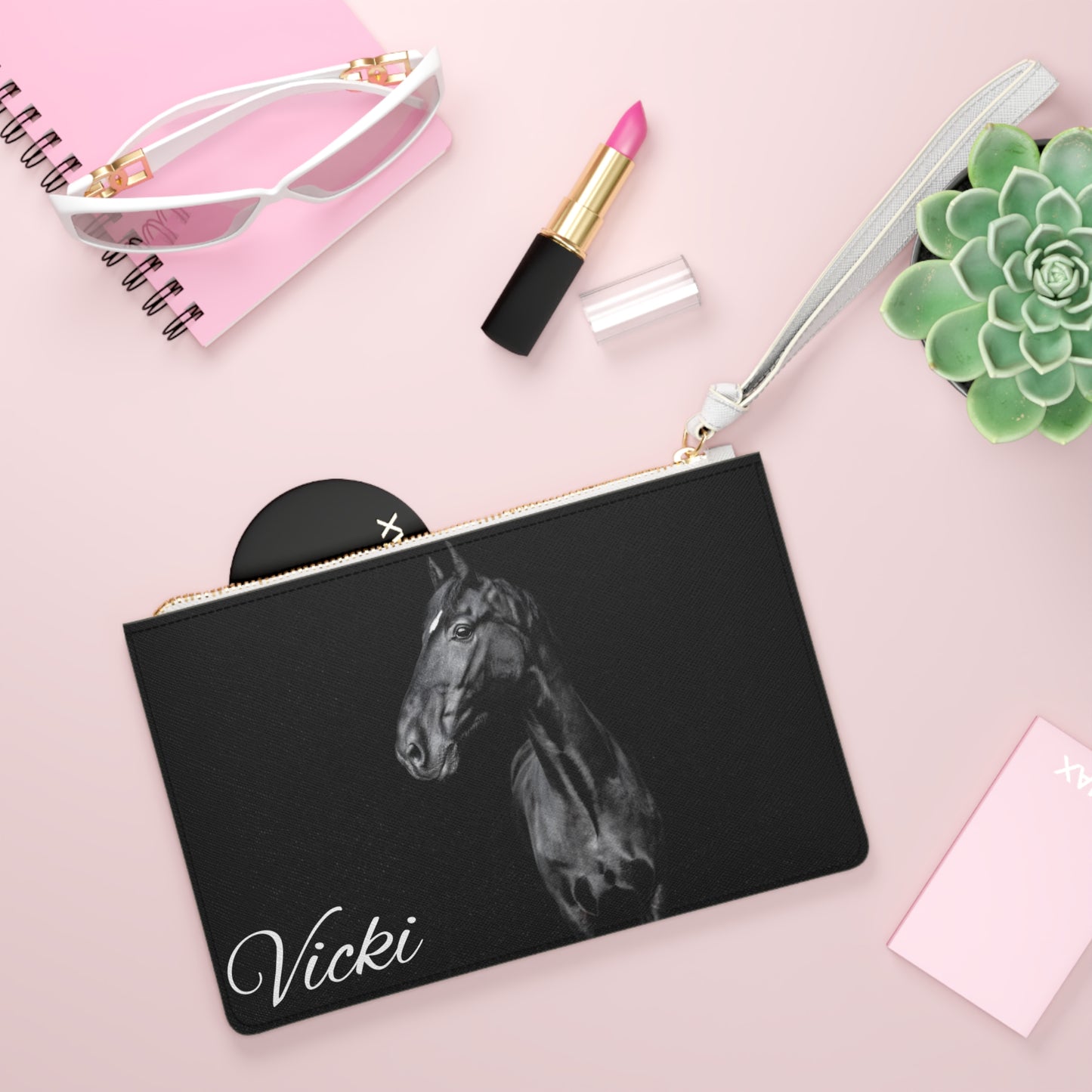 Personalized Clutch Bag- Horse Beauty