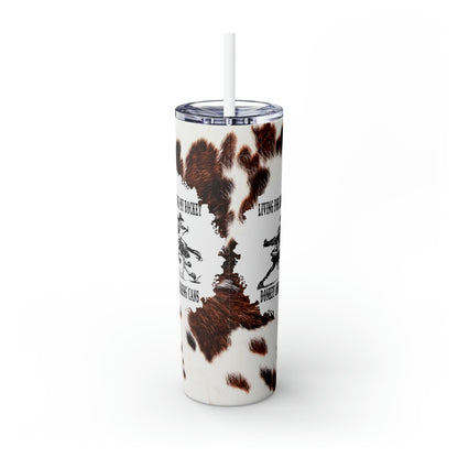 Riding My Rocket Donkey Skinny Tumbler with Straw, 20oz