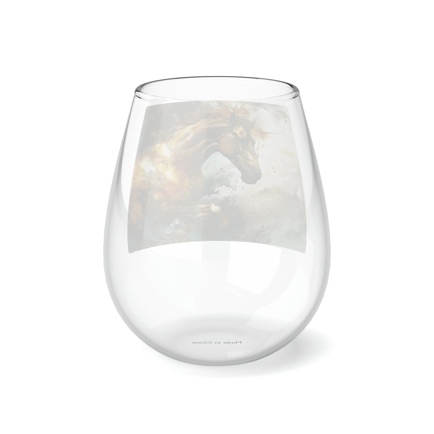 Horse Dreams Stemless Wine Glass, 11.75oz