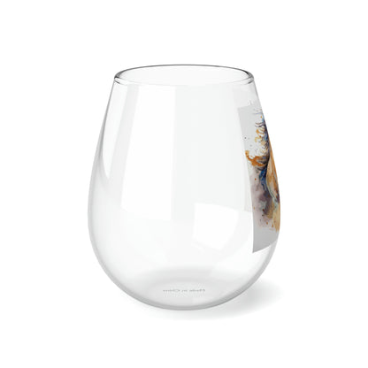 Stemless Wine Glass, 11.75oz- Running Horse