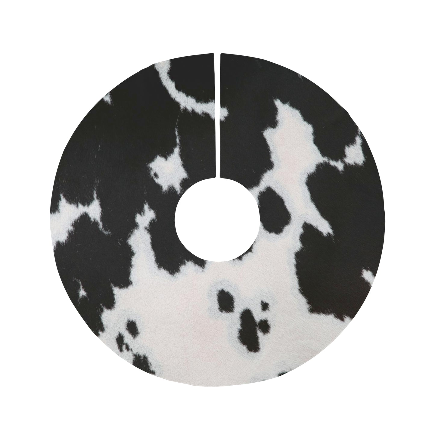 Round Tree Skirt- Cowhide Print