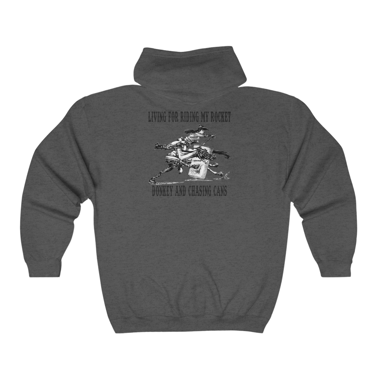 Rocket Donkey/Can Chasing Full Zip Hooded Sweatshirt