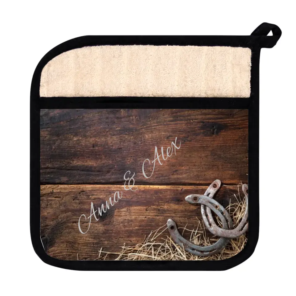 🐴 Personalized Rustic Horseshoe Pot Holder: Vintage Charm for Your Country Kitchen! 🌾