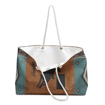 🐎 Barrel Racer Leather Weekender Tote: Saddle Up for Stylish Getaways! 🌵