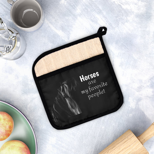 Horse Are My Favorite People Pot Holder with Pocket