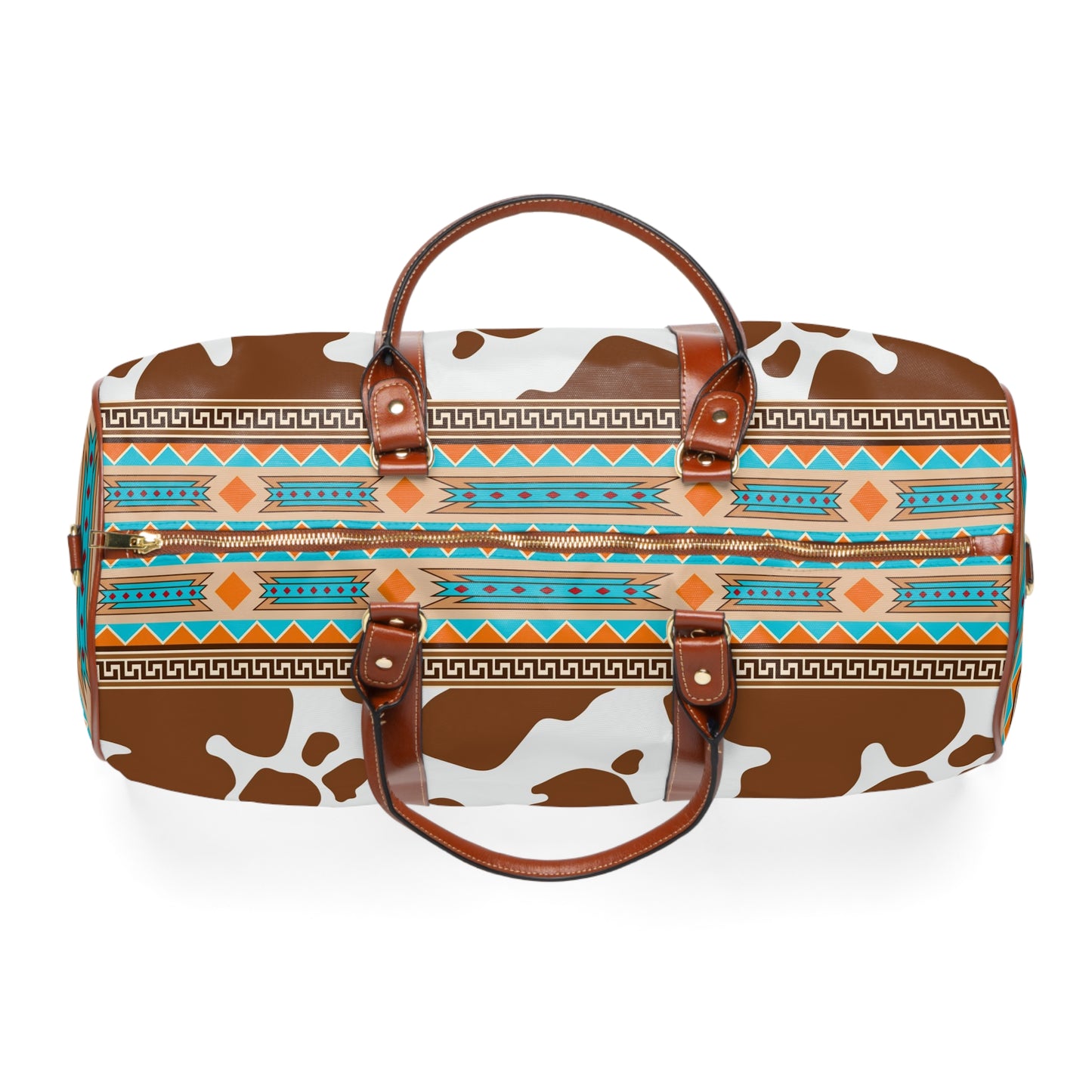 Waterproof Travel Bag- Cowprint Western