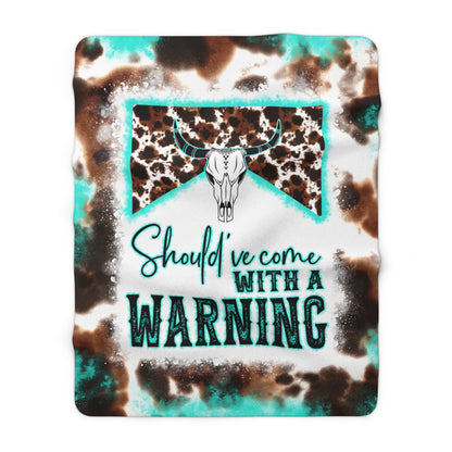 Sherpa Fleece Blanket- Warning Label