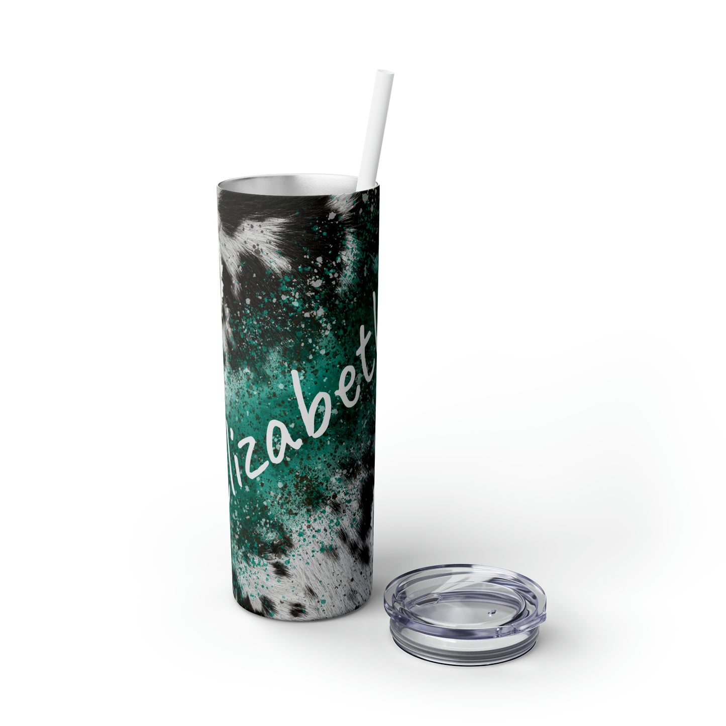 Personalized Skinny Tumbler with Straw, 20oz- Turn N Burn