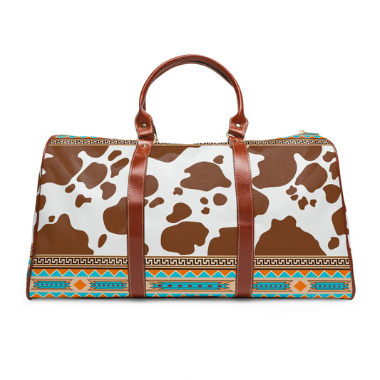 Waterproof Travel Bag- Cowprint Western