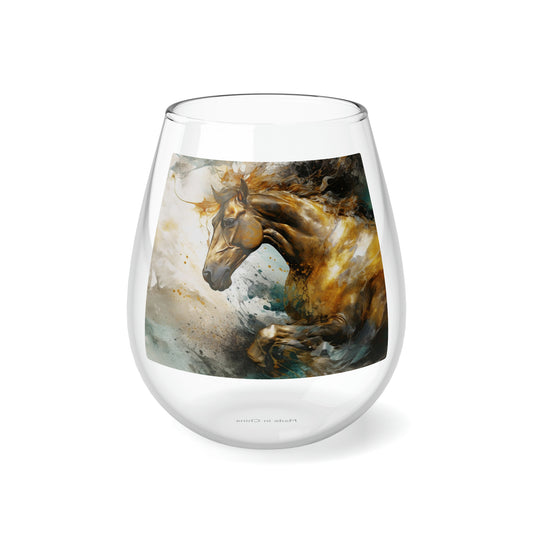 Horse Dreams Stemless Wine Glass, 11.75oz