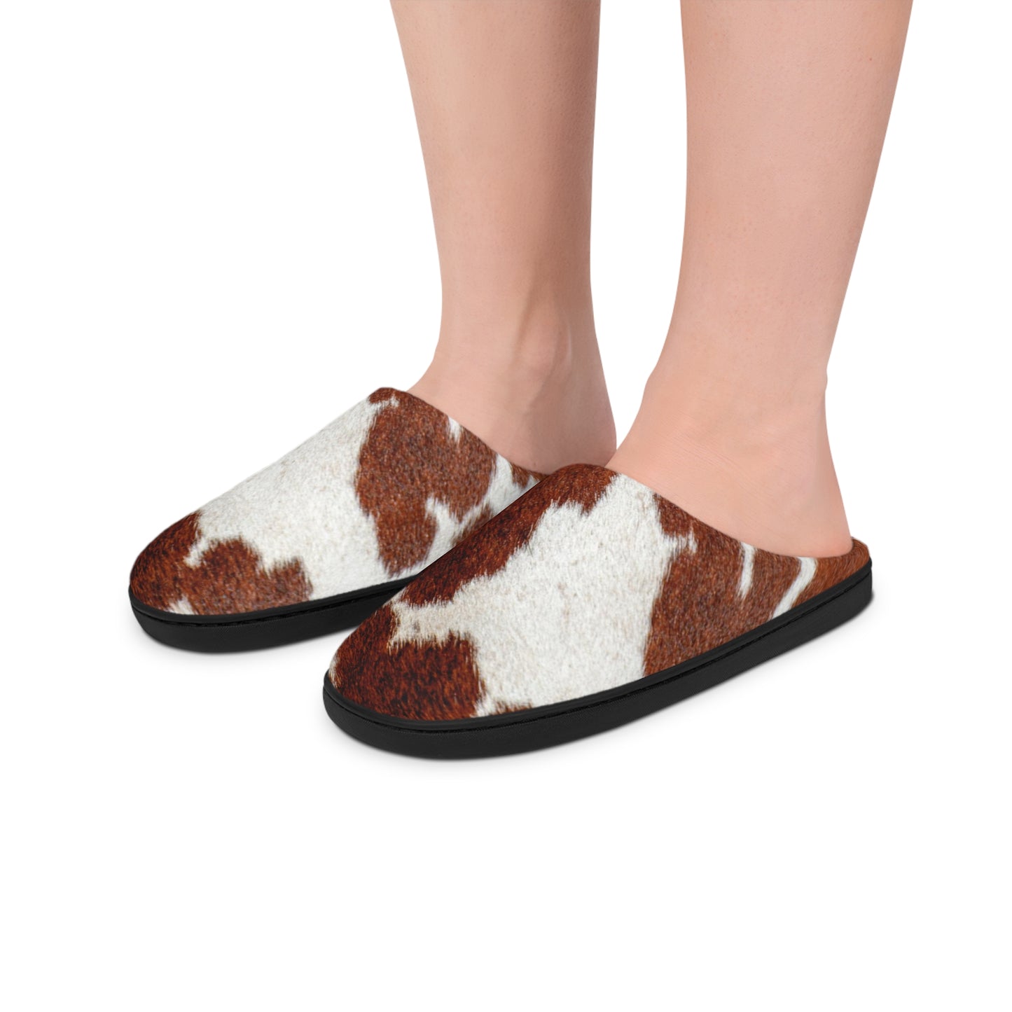 Women's Indoor Slippers- Cowprint