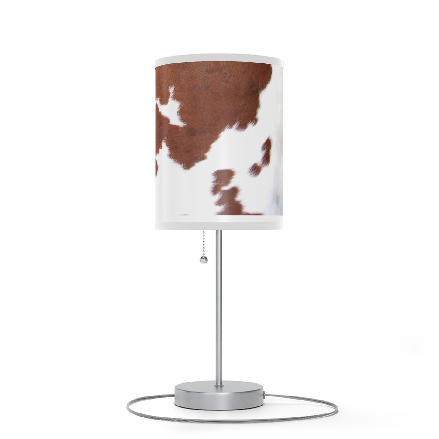 Lamp on a Stand-  Brown Cowhide Print