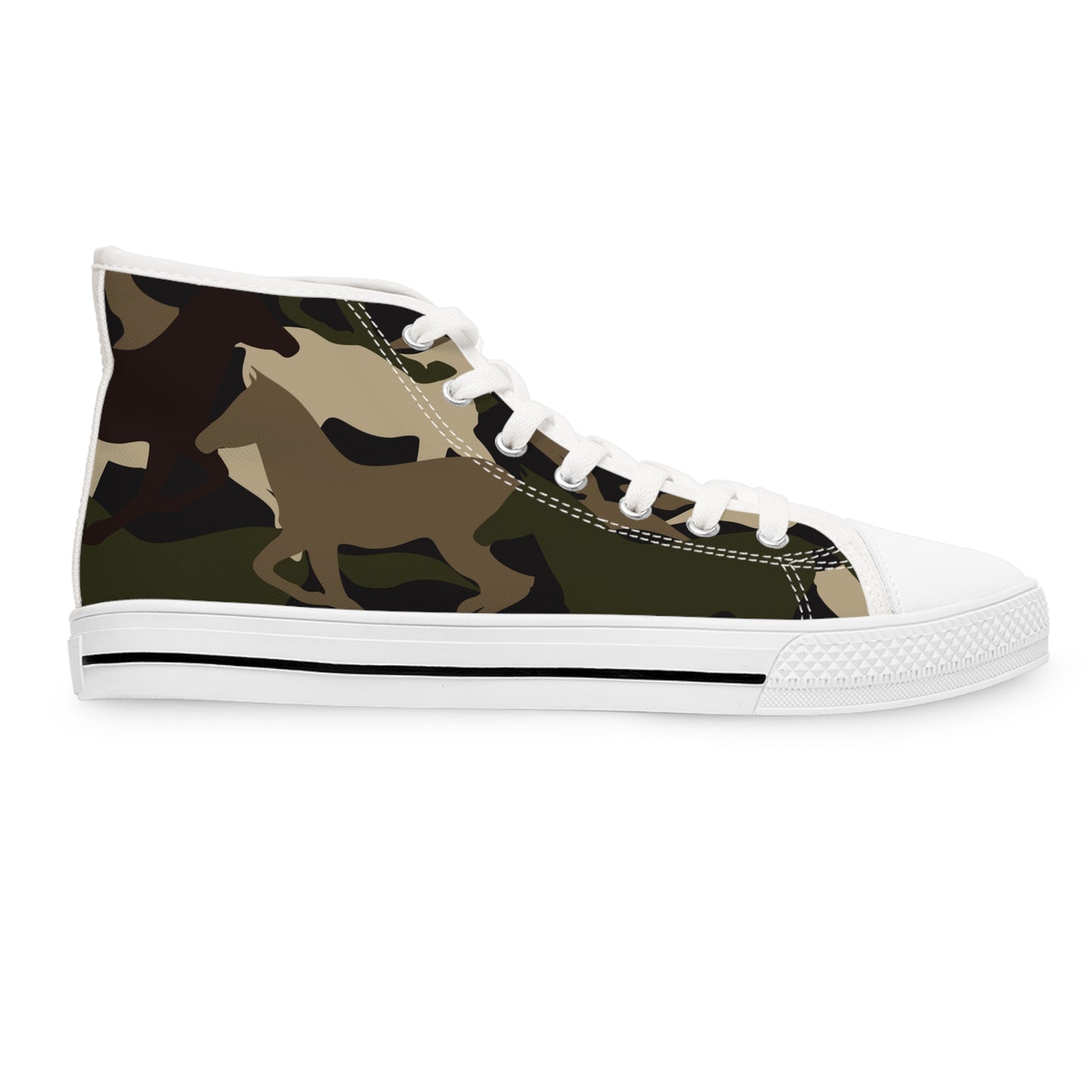 Horse Camo Women's High Top Sneakers