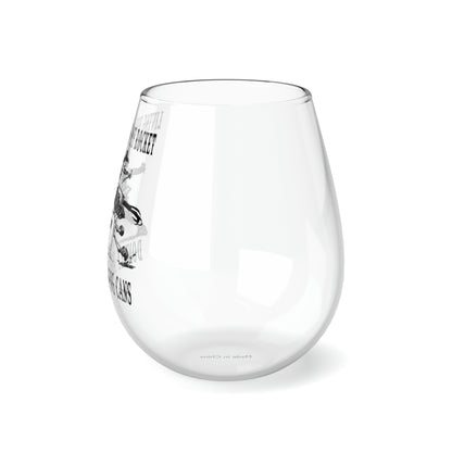 Riding the Rocket Donkey Stemless Wine Glass, 11.75oz