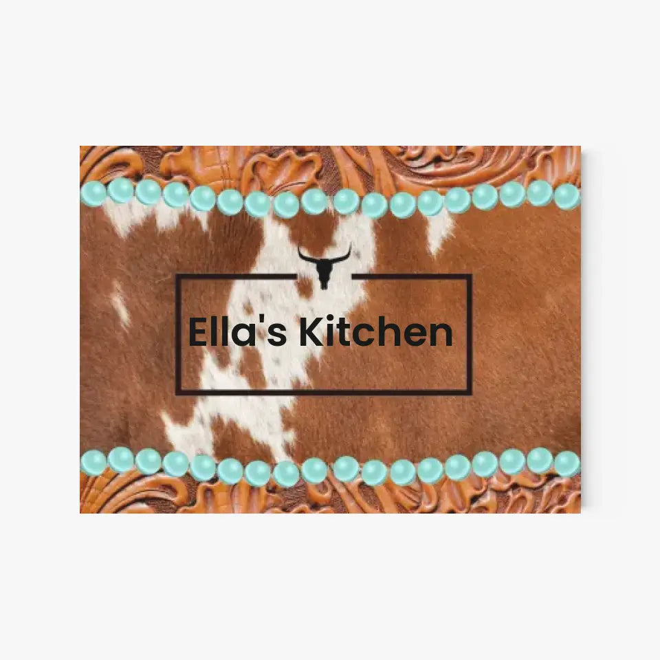 🐄 Custom Western-Style Glass Cutting Board: Where Rustic Meets Personalized Style! 🐄